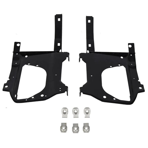 Front Bumper Mounting Retainer Bracket Kit Left Driver Side And Right Passenger Side Stainless Steel Black 2 Piece With Hardware