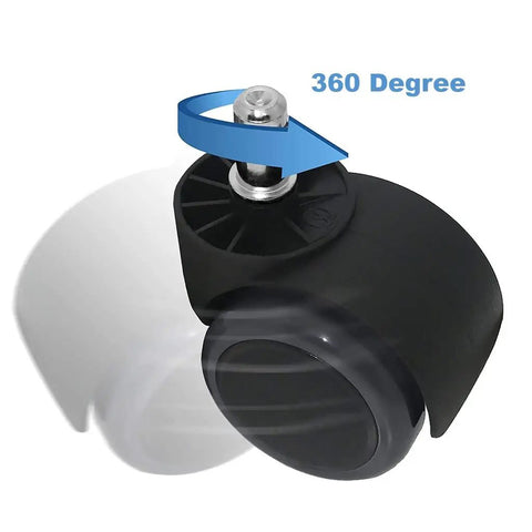 Universal Premium Office Chair Wheels And Quiet Dual Casters With 360 Degree Swivel Heavy Duty Rollers close-up showing dual caster design for smooth gliding.