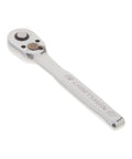 1/4 Inch Drive 72-Tooth Pear Head Ratchet Wrench With Chrome Finish For Corrosion Resistance Minimal Arc Swing No-Fuss Easy Size Markings