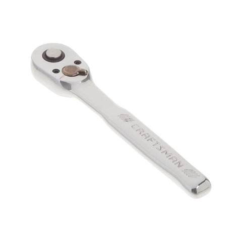 1/4 Inch Drive 72-Tooth Pear Head Ratchet Wrench With Chrome Finish For Corrosion Resistance Minimal Arc Swing No-Fuss Easy Size Markings