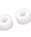 Heavy Duty Transmission Gear Bearing Set For K1K2K3 Car Wash Machines Metal Machined Knuckles, white plastic gear bearings, close-up view