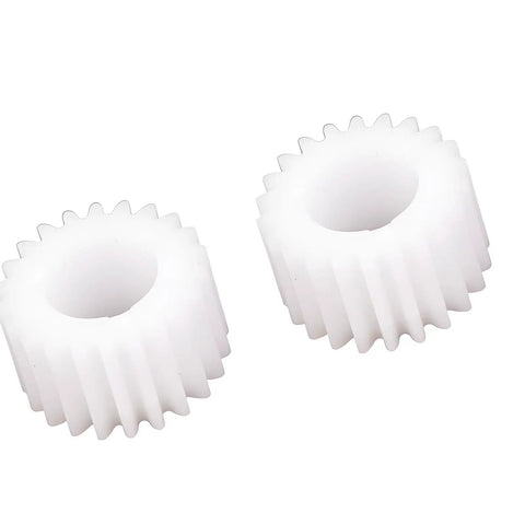 Heavy Duty Transmission Gear Bearing Set For K1K2K3 Car Wash Machines Metal Machined Knuckles, white plastic gear bearings, close-up view