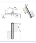 Heavy Duty Stainless Steel Gate Hinges With Sealed Bearings and weld-on design for left or right swing