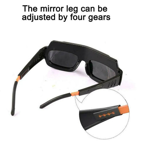 Auto Darkening Welding Goggles Mask Solar Powered Safety Glasses With PC Lens UV Protection Anti Fog Eye Shield Adjustable