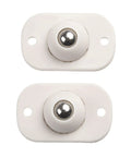 Four Pack Slick Rolling Ball Casters For Plastic Storage Boxes And Totes With Durable Hybrid Or Solid Build, set of two white rollers