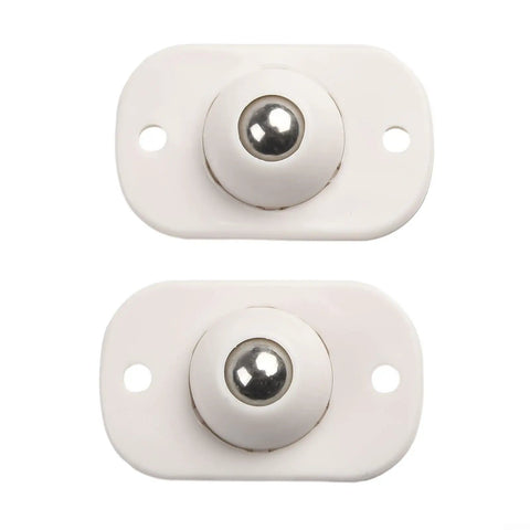 Four Pack Slick Rolling Ball Casters For Plastic Storage Boxes And Totes With Durable Hybrid Or Solid Build, set of two white rollers