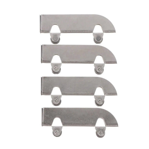 Full Extension Side Mount Drawer Slides Set Four Pack Stainless Steel With Quiet Glide And Removable Clips flat view