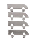 Full Extension Telescopic Drawer Slides 4 Pack Stainless Steel With Ball Bearings For Ultra Smooth Closing And Easy Disassembly Heavy Duty Track Roller For Glass Sliding Doors, side view of slides.