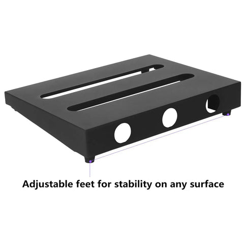 Sturdy 14 By 10.6 Inch Guitar Pedal Board With Carry Bag Angled Eight Degrees For Easy Access Fits Six To Eight Effects Pedals Steel Construction