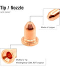 Copper nozzle WSP-24007 for Lincoln Plasma Torch Consumables Kit 16 Pcs For Tomahawk 375 LC25 KP2842 1 To KP2842 5