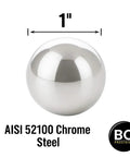 One Inch Chrome Steel Bearing Balls G25 Grade AISI 52100 High Precision Two Pack For Heavy Duty Machinery And Bearings Durable Chrome Steel Balls For Precision Fit And Smooth Motion, 1 inch AISI 52100 chrome steel bearing ball