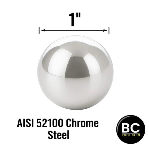 One Inch Chrome Steel Bearing Balls G25 Grade AISI 52100 High Precision Two Pack For Heavy Duty Machinery And Bearings Durable Chrome Steel Balls For Precision Fit And Smooth Motion, 1 inch AISI 52100 chrome steel bearing ball