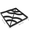 DIY Friendly Concrete Mold For Stone Path Pavers 15.72 Inch Square With 1.57 Inch Depth Reusable Stepping Stone Molds black plastic