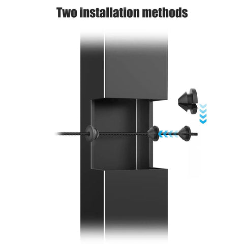 Heavy Duty Black Rubber Cable Railing Grommets For Metal Posts 60 Pack Protective Sleeves installation methods diagram