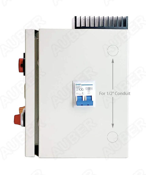 Heavy Duty Powder Coating Oven Control Panel With PID Controller, wall mount enclosure showing side view, 240V 30A 7200W