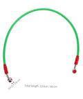 Flexible Brake Line Hose for Motorcycles, Scooters and Dirt Bikes with green braided 0.6m length