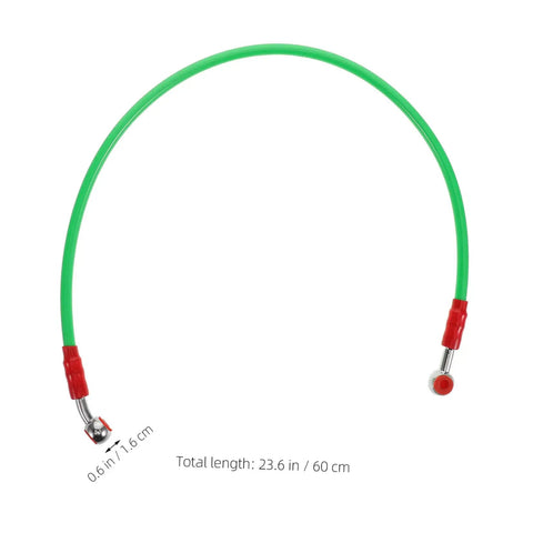 Flexible Brake Line Hose for Motorcycles, Scooters and Dirt Bikes with green braided 0.6m length