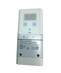Front view of proportional valve controller VPPE-3-1-1/8-10-010-E1 in white plastic with display and up/down arrows.