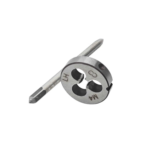 Left Hand Metric M4 X 0.7 Tap And Die Set HSS High Speed Steel Threading Kit for Reverse Thread Repair and Precise Machining Projects