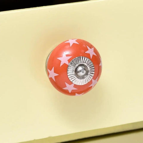 Orange Ceramic Cabinet Knobs 10 Pack For Dresser And Drawer Cabinets Vintage Style Decorative Knobs Safe Rust-Free Hardware 1.5 Inch