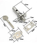 Stainless Steel Tube Well Lock With Key Security Bolt For Fire Escape Doors Includes Fixing Bolts And Escutcheon Plates