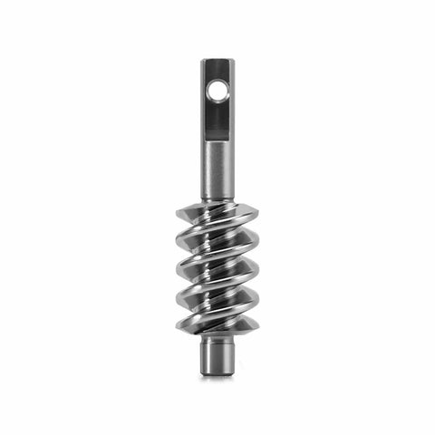 Front view of stainless steel gearbox from Front Axle Overdrive Gear Set 13T And 16T For Axial SCX30 RC Crawlers Stainless Steel Upgrade.
