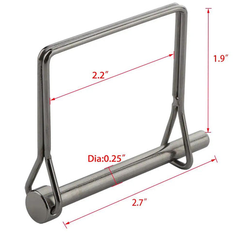 2 Pack Extended Square Safety Coupler Pin 1/4 Inch X 2 3/4 Inch Marine Grade 316 Stainless Steel Heavy Duty Shaft Locking Pin A Real Badass Upgrade Built Strong For Every Truck Rig