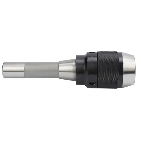 Premium Integral Drill Chuck Keyless With Straight Shank For Milling Machine, Features 1-13mm Clamping Range Using High Strength Auto Tightening Hardware Tool For Super Sweet And Precise Drilling Jobs Right Now, side view.