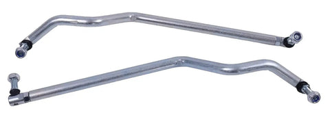 Left Hand And Right Hand Adjustable Steering Drag Link Tie Rod Set For John Deere G110 L100 L105 L107 L108 L110 L111 L118 L120 L130 Compatible JD Tractors Includes 4 Locknuts Heavy Duty Construction Easy Install, two metal tie rods