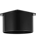 Heavy Duty Abs Rectangular Air Duct Flange Connector With 120Mm Square Base dust collection hose fitting, black plastic, HVAC accessory.