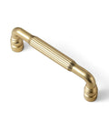 Champagne Bronze Cabinet Pulls 3 Inch Hole Centers Fluted Drawer Handles Brushed Zinc Hardware Pack of 6