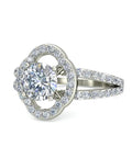 Two Layer Raw Cocktail Moissonite Solitaire Diamond Ring With Adjustable Silver Plated Band For Festival Vibes Bangin Look Women Jewelry Sparkly And Affordable