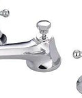 Metropolitan Widespread Lavatory Faucet with Metal Cross Handle Dope Polished Chrome Finish, Solid Brass, Adjustable Center