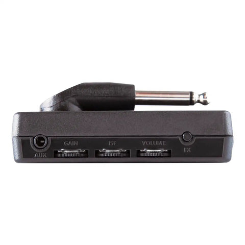 Compact Electric Guitar Headphone Amplifier With Full Analog Circuitry Clean Crunch And Lead Channels ISF Tone Control controls.