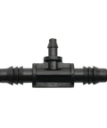 Reducing Tee Barb Connector Kit From 3/8 Inch To 1/4 Inch Garden Hose Splitter For Greenhouse Drip Irrigation Fittings No Fuss Durable 200 Pcs Easy Install Quick Setup black plastic tee