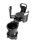 Universal Car Cup Holder Expander For Tesla Cybertruck And Daily Drivers Adjustable Base with dual cup holders and rubber grip.