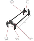 Diagram of Two Pack 4 In 1 Sink Wrenches Carbon Steel Outer Hex Nut Wrenches showing multiple sizes for DIY plumbing repairs
