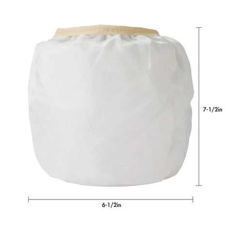 2 Pack Dacron Cloth Filter Replacements For Most Wet Dry Vacuums 5 Gallon And Up, shown with measurements