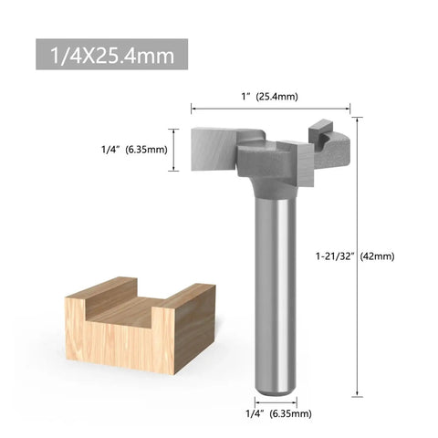 1 Inch 3 Tooth T Slot Router Bit With Solid Carbide Woodworking Cutter Shank For Fast Clean Grooves In Jigs Tables And Workbenches Makes Easy Custom Slots