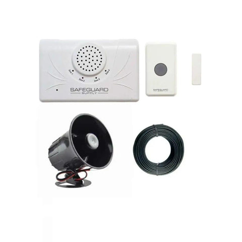 Extra Loud Wireless Doorbell Kit With 120dB Siren For Busy Warehouses And Large Areas, Noisy Shops, Or Industrial Spaces, Complete Coverage Door Buzzer Entry System For Instant Alerts And Reliable Business Entry.