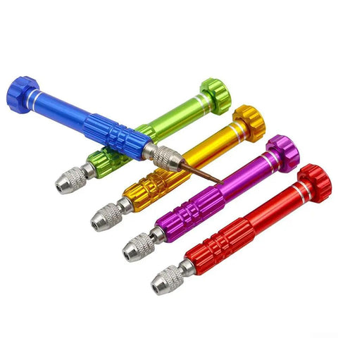 Cool 5-in-1 Chrome Vanadium Screwdriver Set Perfect For Phone Watch Repair With Torx T5 T6 Bits And Rugged Precision Hand Tool Kit That You Gotta Have! five colorful precision drivers on white
