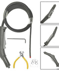 Steam Control Handle With Hose Replacement For SC1 SC2 SC3 SC4 And SC 2500 Steam Cleaners Includes Hose And Control Grip Easy Setup Delivers Consistent Steam For Tough Stains And Deep Home Cleaning showing full kit with tools and accessories