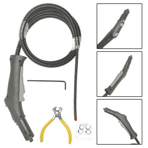 Steam Control Handle With Hose Replacement For SC1 SC2 SC3 SC4 And SC 2500 Steam Cleaners Includes Hose And Control Grip Easy Setup Delivers Consistent Steam For Tough Stains And Deep Home Cleaning showing full kit with tools and accessories