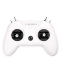 FrSky D16 LiteRadio 2 SE Transmitter for FPV Drones, USB C Charging, front view of white remote with joysticks and switches