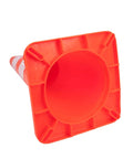 Base view of 28 Inch Traffic Cones Set Of 12 Jobsite Ready High Visibility Plastic Road Cones PVC Safety Parking Cones for Traffic
