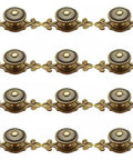 Golden Brass Antique Vintage Retro Drawer Cabinet Knobs With Backplates 12 Pack Mushroom Shape Pull Handles For Dresser