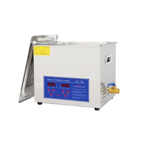 Hella Strong Ultrasonic Cleaner Featuring Premium Stainless Steel Bath And Easy Touch Buttons For Quick Jewelry Eyewear And Tool Restoration Just Pop In And Watch The Dirt Vanish. Stainless steel ultrasonic cleaner with digital controls.