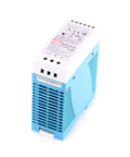 Straight Up Heavy Duty AC DC Din Rail Power Supply 60 Watt 24 Volt with a blue housing for CCTV systems and access control.