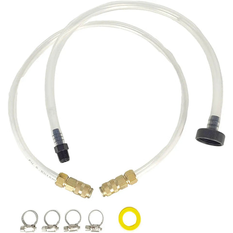 Boat Bleed Filler Kit For Seastar And BayStar Hydraulic Steering Systems with brass quick connect hose and bleeding fittings