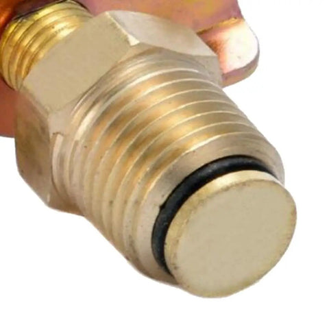 Close-up of Three Eighths Inch NPT Solid Brass Drain Valve For Air Compressors And Tank Drains, showing durable brass construction.